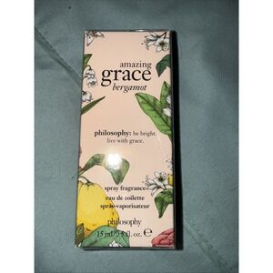Philosophy Amazing Grace Bergamot Eau de Eoilette .5 Fl oz Spray New In Box
